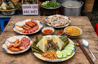 Hình ảnh Bánh giò thập cẩm full cmn toping ú ụ