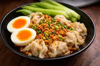 Hình ảnh Sủi cảo khô trứng béo