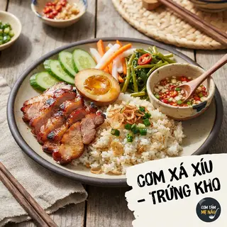 Hình ảnh Cơm Thịt Xá Xíu - Trứng Kho