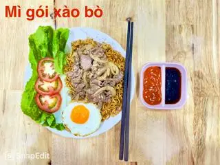 Hình ảnh Mì gói xào bò