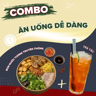 Hình ảnh Combo: Bún nước tương Truyền thống + Trà tắc