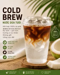 Hình ảnh Cold Brew Nước Dừa Tươi