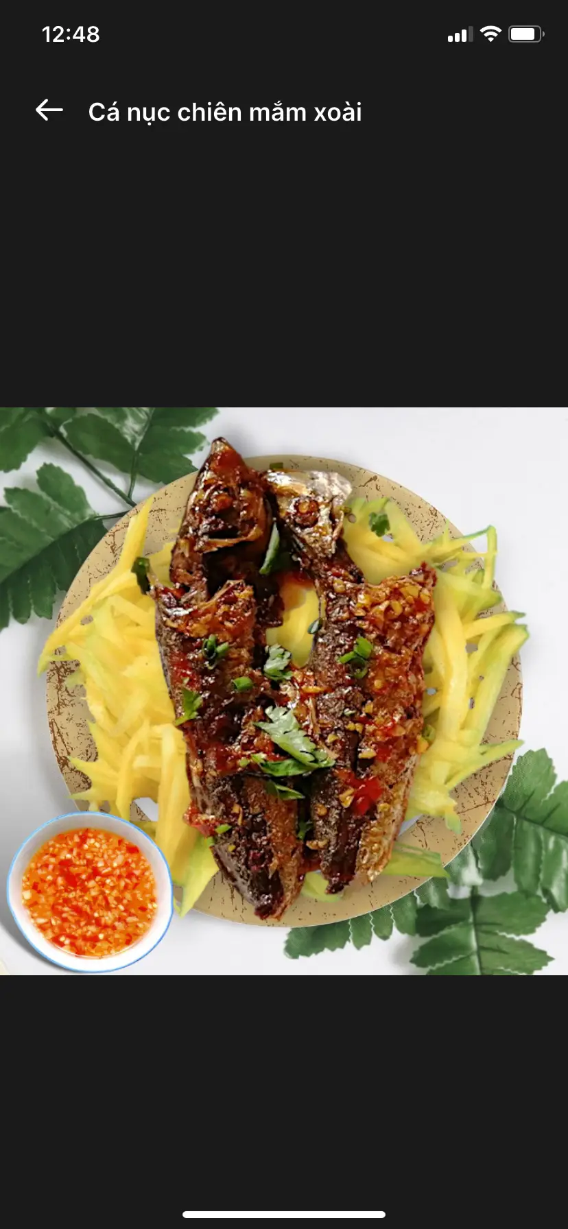 Hình ảnh Cơm cá nục chiên mắm xoài