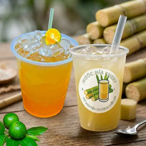 Hình ảnh Combo 2 ly Trà tắc và Nước mía