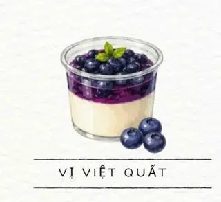 Hình ảnh Panna vị việt quất (100ml) hủ lớn