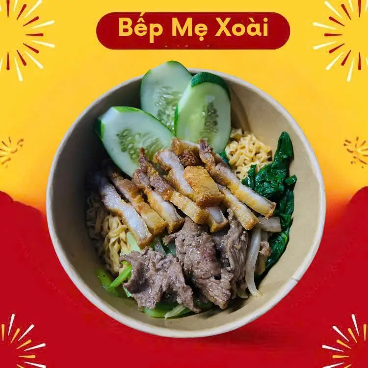 Hình ảnh Mỳ trộn Ba rọi + bò xào