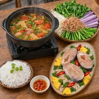 Hình ảnh Lẩu cá dứa măng chua
