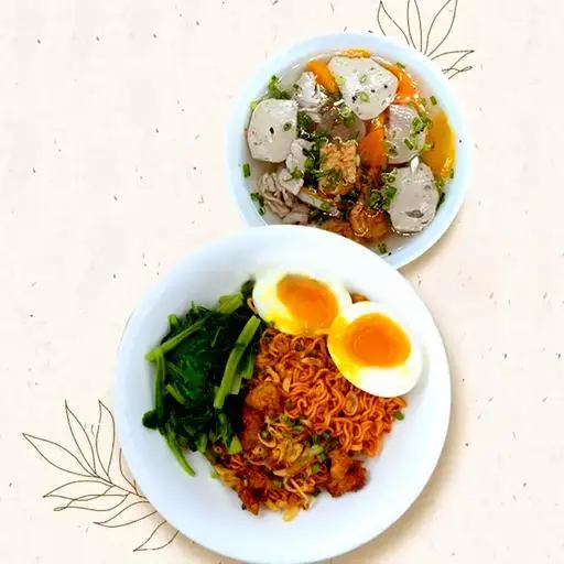 Hình ảnh Mì trộn trứng lòng đào