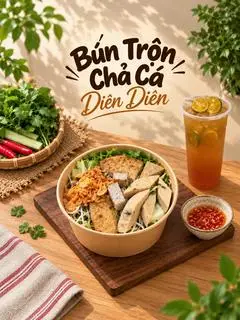 Hình ảnh Bún Trộn + Trà Tắc 800ml