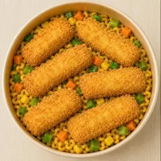 Hình ảnh Mì trộn 6 nem chua rán
