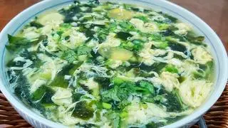 Hình ảnh sup trứng và rong biển 
