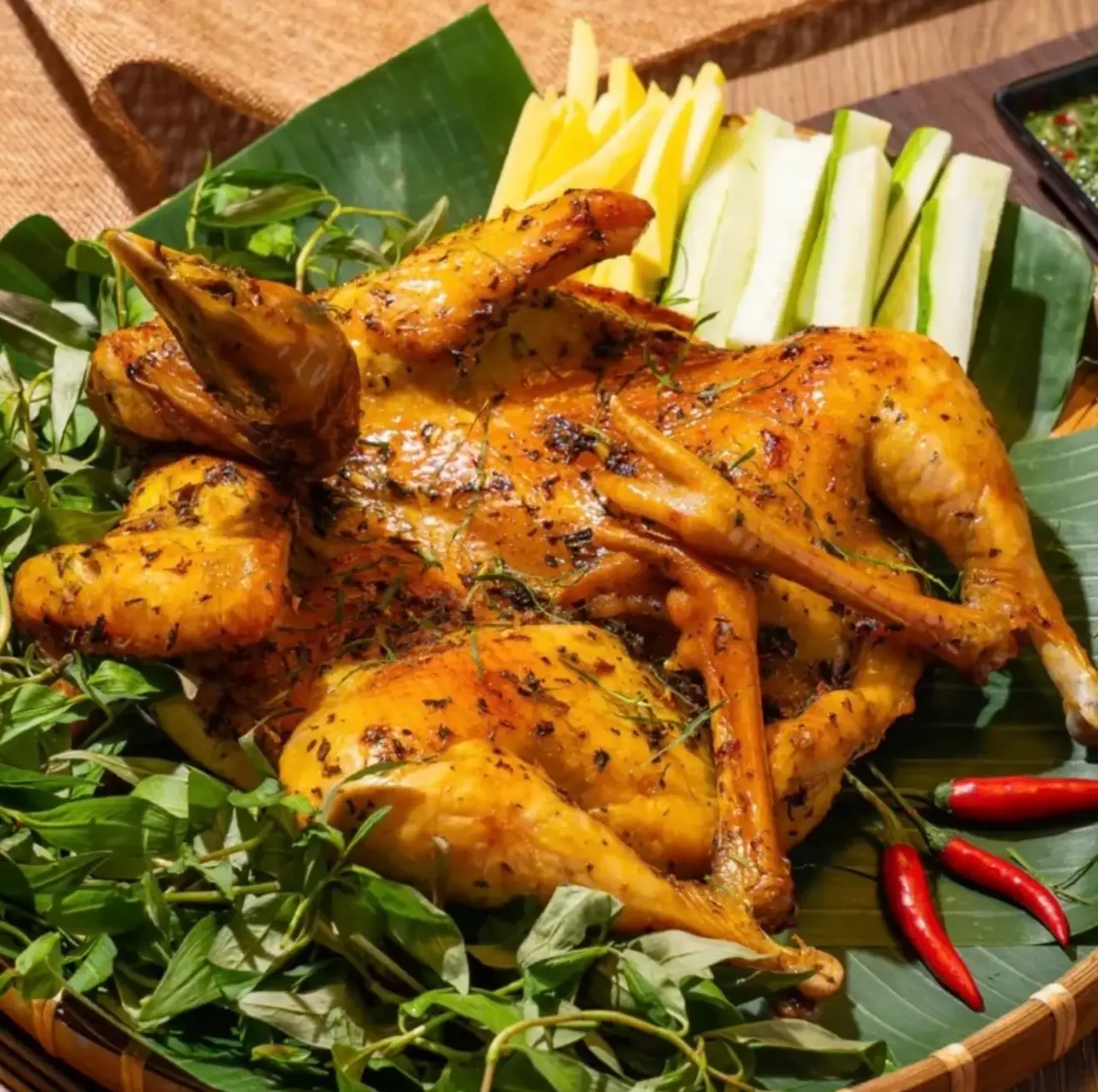 Hình ảnh Gà Nướng Lu - Lá Chanh( Siêu cay- Kèm 5 bánh bao)