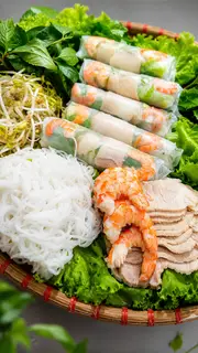 Hình ảnh gỏi cuốn tôm thịt tương đậu phộngn5 cuốn
