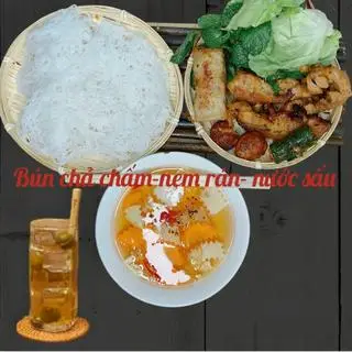 Hình ảnh Bún chả chấm- nem rán- nước sâu ngâm