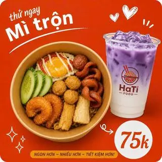 Hình ảnh Mì Trộn Thập Cẩm + 1 Khoai Môn Latte