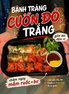 Hình ảnh Bánh tráng cuốn trắng/đỏ - phần