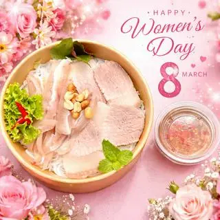 Hình ảnh Bún mắm nêm thịt luộc, tai heo