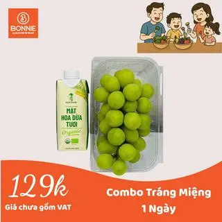 Hình ảnh Combo tráng miệng 1 ngày (Nho sữa NĐT & Mật hoa dừa tươi Organic)