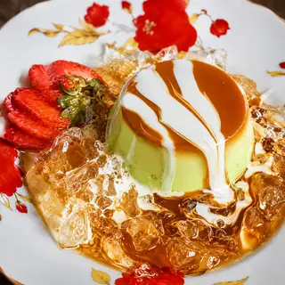 Hình ảnh Bánh flan lá dứa