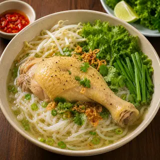 Hình ảnh Hủ tiếu gà đùi
