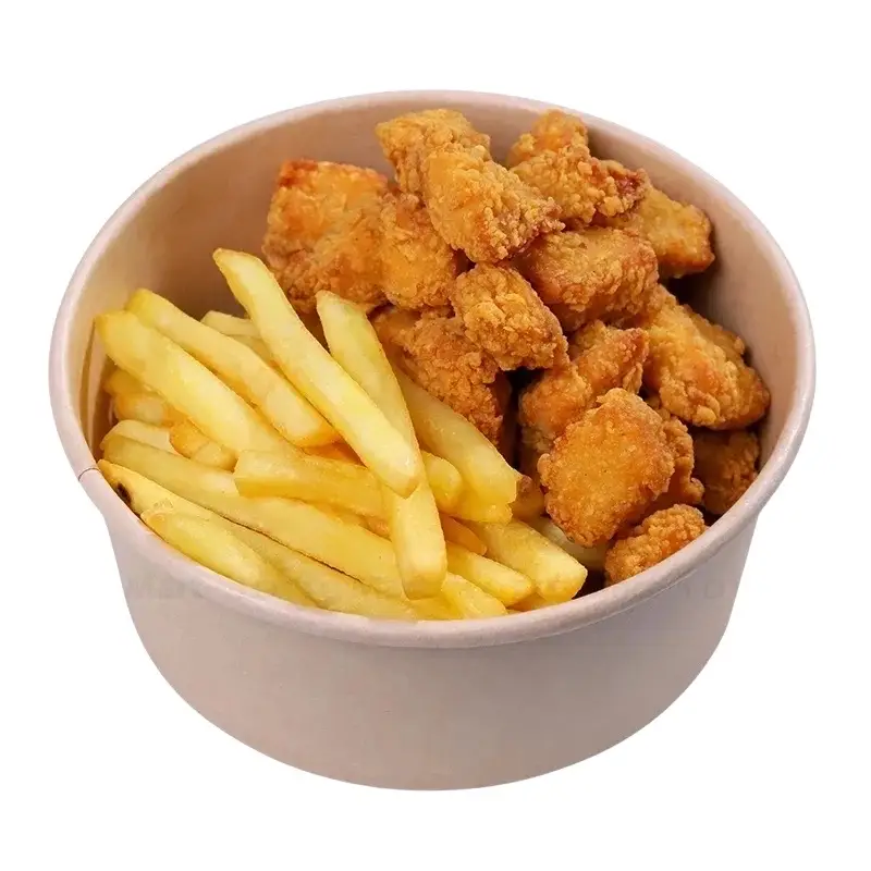 Hình ảnh Combo gà viên Popcorn + khoai tây chiên
