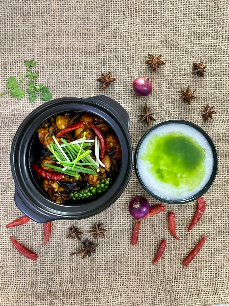 Hình ảnh cháo ếch 2 con ( cháo lá dứa )