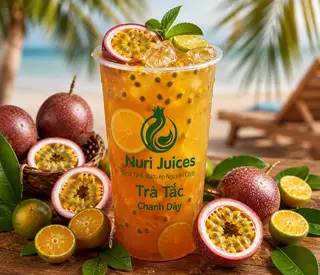 Hình ảnh Trà Tắc Mix Chanh Dây (Ly 700ml)
