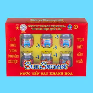 Hình ảnh Nước yến sào Khánh Hòa SunSanest hộp 6 lọ - 105H6