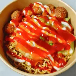 Hình ảnh Mì Trộn Trứng, Bò Viên 