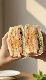 Hình ảnh Sandwich Trứng Xúc xích