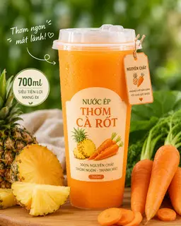 Hình ảnh Nước ép thơm cà rốt 