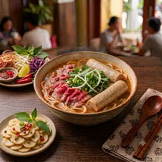 Hình ảnh Bún Bò Tái Chả