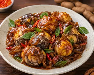 Hình ảnh Vịt lộn xào me - 2 trứng