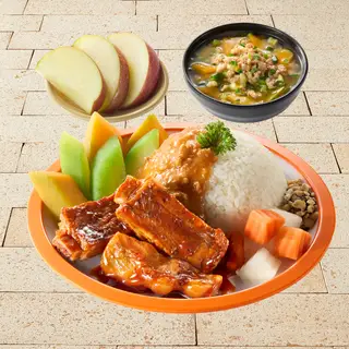 Hình ảnh CƠM SƯỜN NƯỚNG 5 MÓN (SỐT CỔ ĐIỂN)