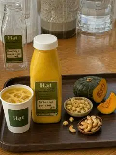 Hình ảnh Sữa bí đỏ hạt sen hạt điều 