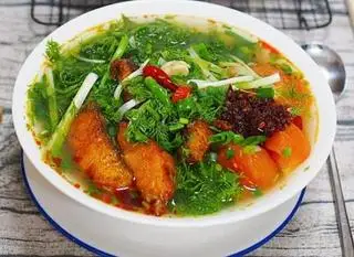 Hình ảnh BÁNH ĐA CHAN CÁ GIÒN + 1CHẢ CÁ TO