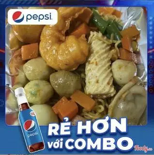Hình ảnh Mỳ Trộn Mực Xoắn Ống + Pepsi 