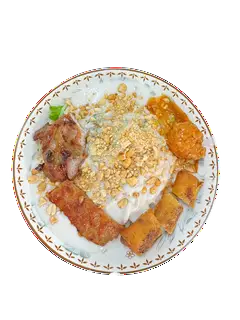 Hình ảnh Bánh tằm bì nước cốt dừa full topping