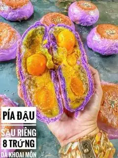 Hình ảnh Bánh Pía Đạu xanh Sầu Riêng Võ Khoai môn 8 trứng _500g