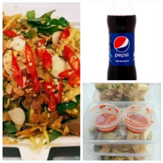 Hình ảnh COMBO TRÉ TRỘN  CHÂN GÀ SỐT THÁi TẶNG ( BÁNH PHỒNG+ 1 CHAi Pepsi)