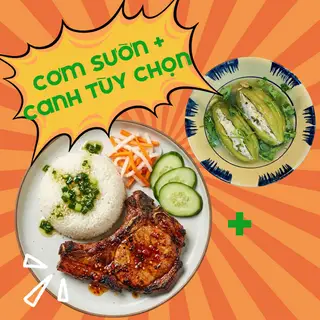Hình ảnh COMBO Cơm sườn + canh tùy chọn