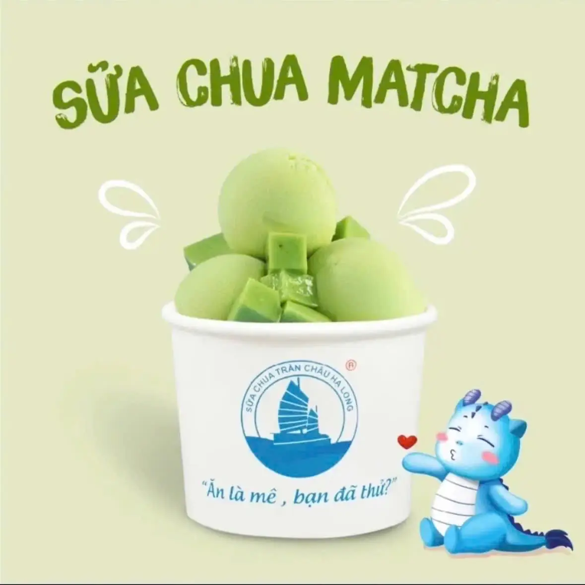 Hình ảnh Sữa chua matcha