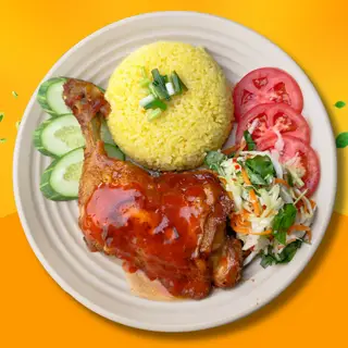 Hình ảnh combo đôi : 2 cơm gà sốt chua ngọt + 2 coca