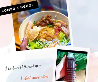 Hình ảnh 1 búnn thịt nướng +nước sâm