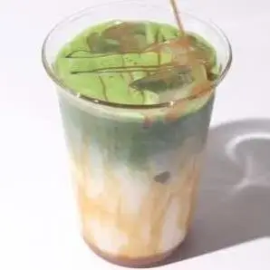 Hình ảnh Matcha sữa gấu caramel muối M 