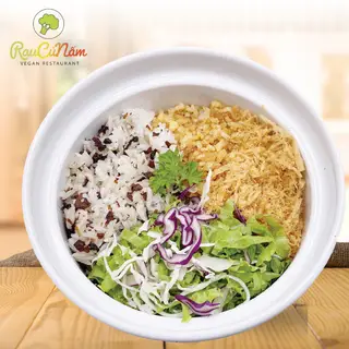 Hình ảnh Cơm chiên nấm chà bông chay