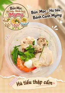 Hình ảnh Hủ tiếu thịt - mọc - trứng cút ( tặng 1 chai sâm lanh ) 