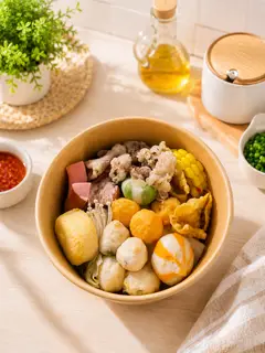Hình ảnh Mỳ lẩu Thái bò thập cẩm chua cay 