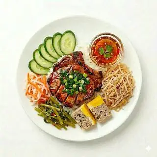 Hình ảnh Cơm tấm sườn + bì + chả