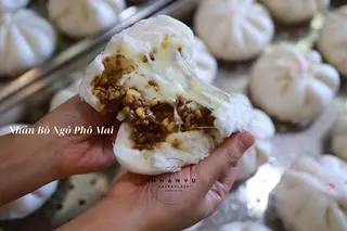 Hình ảnh Bánh bao bò ngô phomai